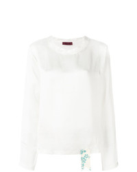 Белая блузка с длинным рукавом от The Gigi