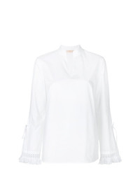 Белая блузка с длинным рукавом от Tory Burch