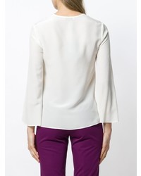 Белая блузка с длинным рукавом от Etro