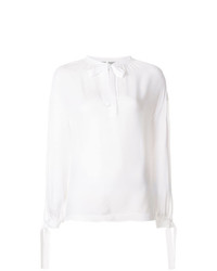 Белая блузка с длинным рукавом от Vince