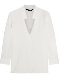 Белая блузка с длинным рукавом от Wes Gordon