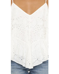 Белая блузка с люверсами от BCBGMAXAZRIA