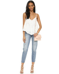 Белая блузка с люверсами от BCBGMAXAZRIA