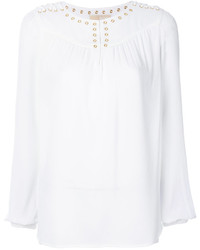 Белая блузка с люверсами от MICHAEL Michael Kors