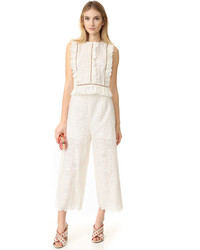 Белая блузка с люверсами от Zimmermann