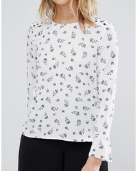 Белая блузка с принтом от Warehouse