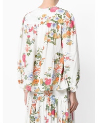 Белая блузка с принтом от Isabel Marant