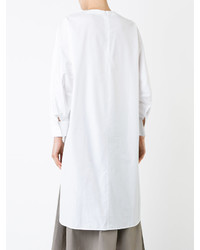 Белая блузка с принтом от Jil Sander