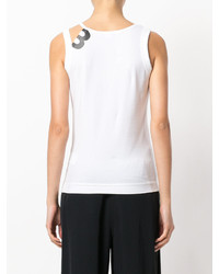 Белая блузка с принтом от Y-3