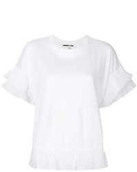 Белая блузка с принтом от MCQ