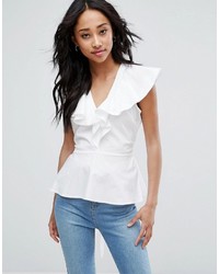 Белая блузка с рюшами от Asos