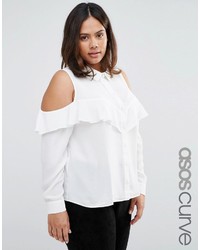 Белая блузка с рюшами от Asos