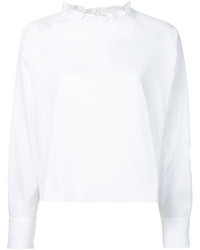 Белая блузка с рюшами от Atlantique Ascoli