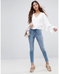 Белая блузка с рюшами от Asos