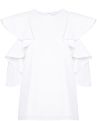 Белая блузка с рюшами от C/Meo