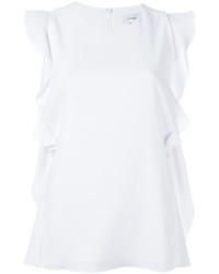 Белая блузка с рюшами от Carven