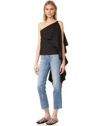 Белая блузка с рюшами от Style Mafia