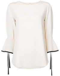 Белая блузка с рюшами от Chloé