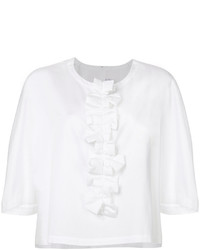 Белая блузка с рюшами от Comme des Garcons