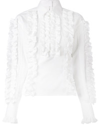 Белая блузка с рюшами от Dolce & Gabbana
