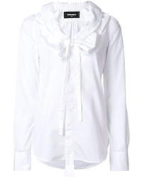 Белая блузка с рюшами от Dsquared2