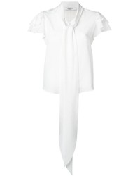Белая блузка с рюшами от Givenchy