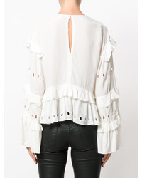 Белая блузка с рюшами от IRO