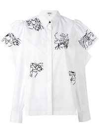 Белая блузка с рюшами от Kenzo