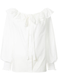Белая блузка с рюшами от Marc Jacobs