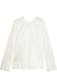 Белая блузка с рюшами от Marni