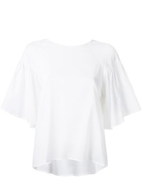 Белая блузка с рюшами от Muveil