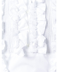 Белая блузка с рюшами от Dolce & Gabbana