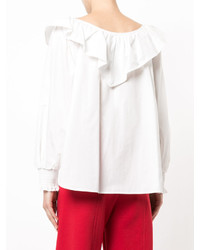 Белая блузка с рюшами от Marc Jacobs