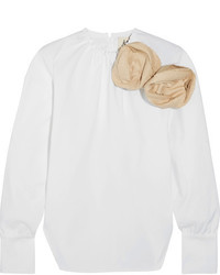 Белая блузка с украшением от Awake