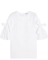 Белая блузка с украшением от Clu