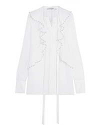 Белая блузка с украшением от Givenchy