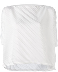 Белая блузка со складками от Issey Miyake