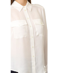 Белая блузка от Veronica Beard