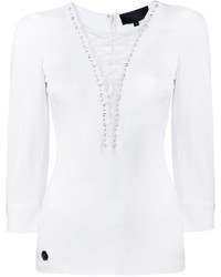 Белая блузка от Philipp Plein