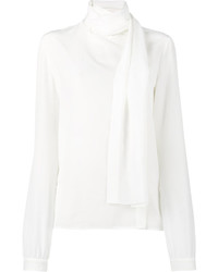 Белая блузка от Saint Laurent