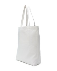 Белая большая сумка из плотной ткани с принтом от Chinti & Parker