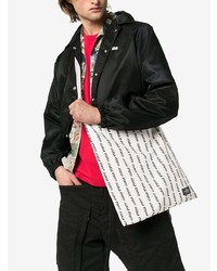 Мужская белая большая сумка из плотной ткани с принтом от Neighborhood