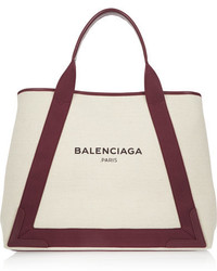 Белая большая сумка из плотной ткани от Balenciaga