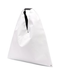 Белая большая сумка из плотной ткани от MM6 MAISON MARGIELA