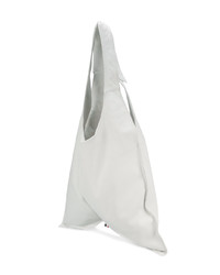 Белая большая сумка из плотной ткани от Thom Browne