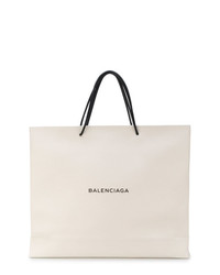 Мужская белая большая сумка от Balenciaga