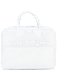 Белая большая сумка от Courreges