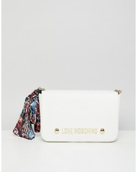 Белая большая сумка от Love Moschino