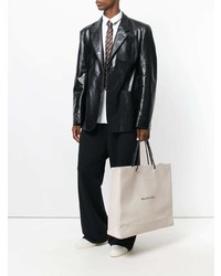 Мужская белая большая сумка от Balenciaga