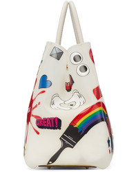 Белая большая сумка от Anya Hindmarch